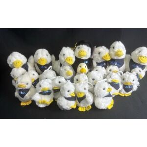 Lot Of 24 Aflac Duck Plush/Stuffed Animals Key Chains Quacking Plushies